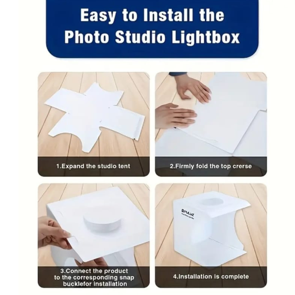 Compact 20cm White Mini Photo Studio